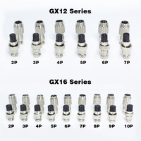 Conector de Cable Tipo Brida GX Serie GX20 M20 de 2, 5, 7 Pines, 2Pin, 3Pin, 4Pin, 5Pin, 6Pin, 9Pin, Macho y Hembra, para Aviación