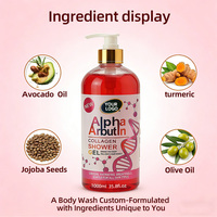 Gel Douche Éclaircissant à l'Alpha Arbutine avec Huile d'Avocat et Graines de Jojoba pour Soins Personnels et Bain Spa Marques Privées