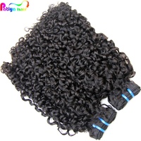 SDD Haute Qualité 16A Lots de Cheveux Péruviens Bouclés Pixie SDD Super Double Drawn Plein et Épais 100% Cheveux Humains Naturels Boucles Pixie