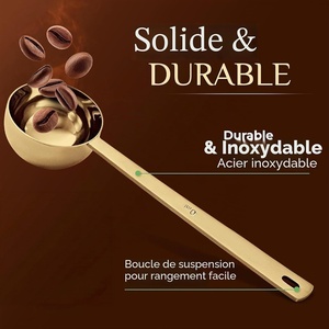 Cuillères doseuses en acier inoxydable écologiques à long manche, personnalisables avec logo et couleur, capacité 15 ml, pour café, thé et clip de sac - Product Image 3