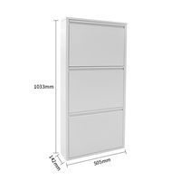Armoire de rangement de chaussures en métal mince chinois moderne maison intérieur et extérieur suspendu entrée mural pour salon