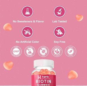 Gommose Vegane per Capelli con Biotina 10000mcg a Marchio Privato, per Capelli, Pelle e Unghie, Gommose per la Crescita dei Capelli - Product Image 3