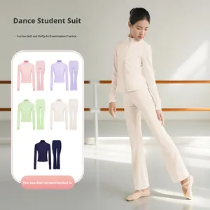 ชุดเต้นรำสไตล์<span class=keywords><strong>เกาหลี</strong></span>สำหรับเด็ก ชุดบัลเลต์เด็กผู้หญิง เสื้อโค้ทสำหรับฤดูใบไม้ร่วงและฤดูหนาว ชุดโยคะแขนยาวสำหรับฝึกซ้อมเต้นรำจีน - Product Image 3