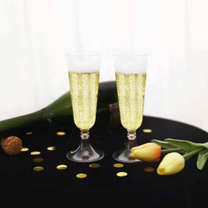 Flûtes à champagne et coupes à dessert en plastique transparent biodégradable à paroi simple de 160 ml, emballage personnalisé pour - Product Image 2