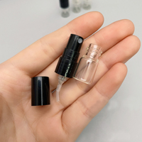 Botol Parfum Kaca Transparan Mini 2 3 5ml dengan Semprotan dan Cetak Sablon