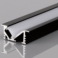 Profilés en aluminium pour éclairage de meuble, canal LED sous-meuble avec diffuseur, profil en aluminium connectable pour bande lumineuse de cuisine