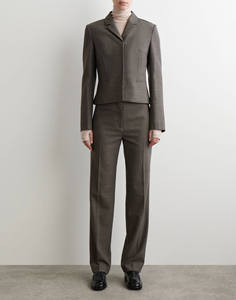 Costumes pour femmes, coupe classique, élégants, respirants, avec motif de lettres brodées, blazer en laine pour femmes, longueur intégrale, pour le bureau - Product Image 3