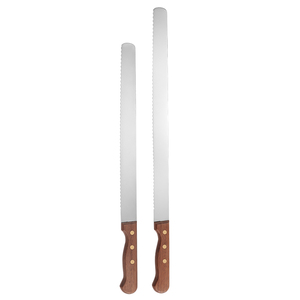 Cuchillo para Cortar Carne Asada de Acero Inoxidable con Alto Contenido de Carbono de 14/12/10 Pulgadas con Borde Dentado y Mango de Madera de Palisandro - Product Image 5