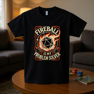Camiseta Fireball Is My Problem Solver, color negro, unisex, talla para adultos - Product Image 3