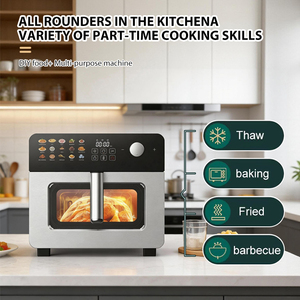 Friteuse à air électrique domestique 1700W en acier inoxydable avec fenêtre visible, écran tactile, 110V/120V, prix usine - Product Image 3