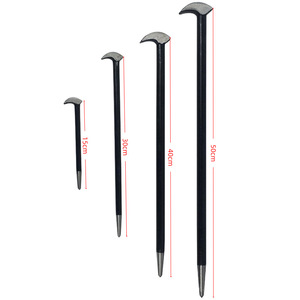 4 <b>Pc</b> Steel Pry Bar <b>Set</b> 6 12 16 20 Inch Heavy Duty Carbon Steel Industrial Round Stick For Construction And Repair - Product Image 3