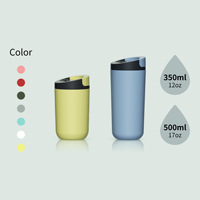 Mug de voiture en acier inoxydable 304, tasse de sport à couvercle rabattable, couvercle amovible et lavable, isolation thermique 6-12 heures, design moderne et minimaliste