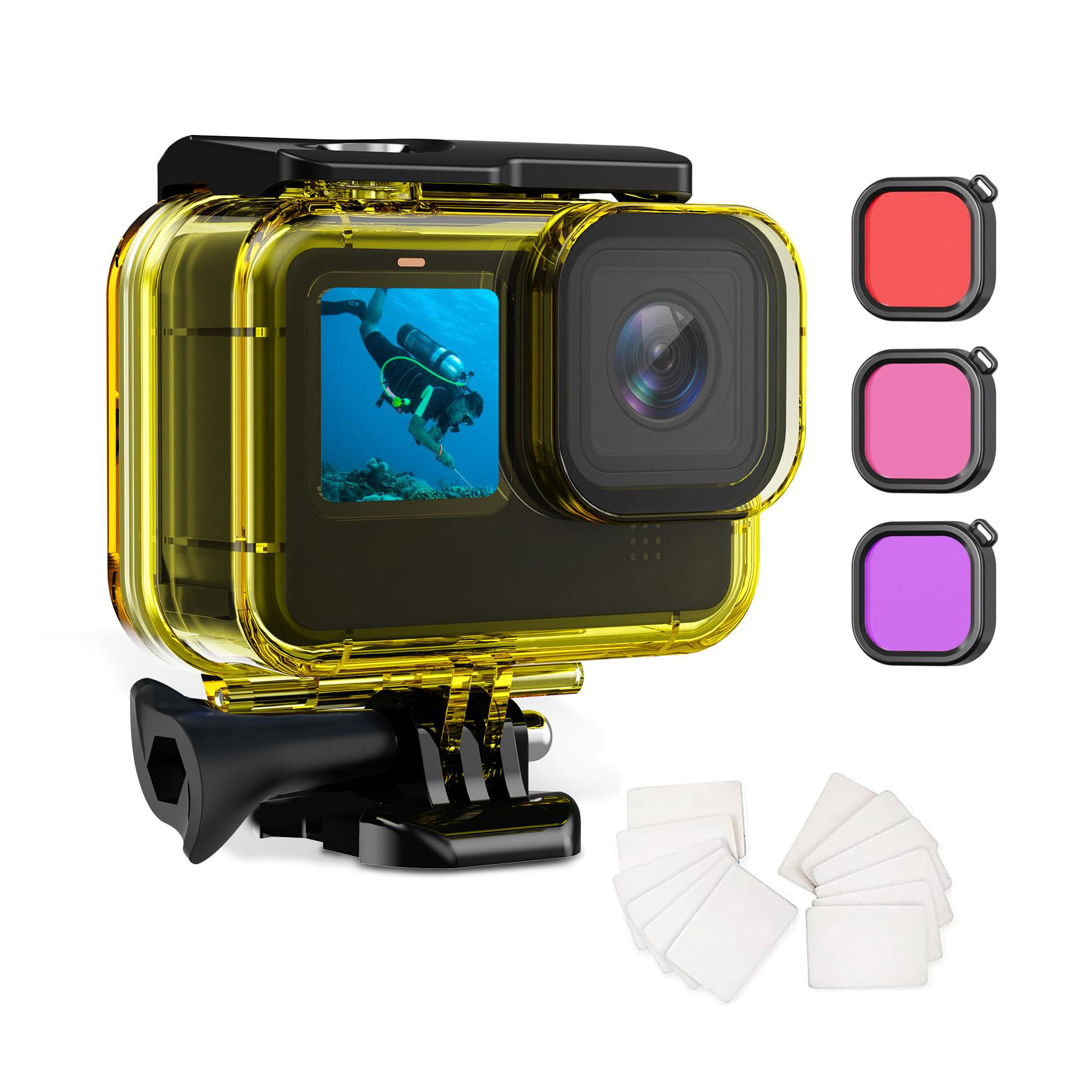 For GoPro Hero 13 12 Black Waterproof Case Housing Diving Protective Underwater Dive Cover 60M for Go Pro 9 10 11 Accessories