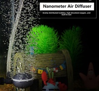Jeneca AS-01 Pompe à oxygène atomiseur de nano-bulles en plastique écologique la plus vendue pour aquarium, boîte de nano-bulles raffinées pour aquarium