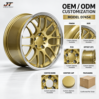 Jantes forgées 6061-T6 à rayons fendus dorés avec lèvre chromée, finition or poli concave, 18-22 pouces, 5x112 5x114.3 pour BMW Audi Mercedes-Benz