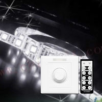 Regulador de intensidad de señal analógica de 0-10V de doble canal con alimentación CA y control manual por perilla para controladores LED profesionales y balastros fluorescentes