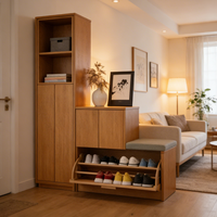 Armoire de rangement multifonctionnelle moderne en bois massif pour salon, durable, écologique, grande capacité, meubles pour la maison