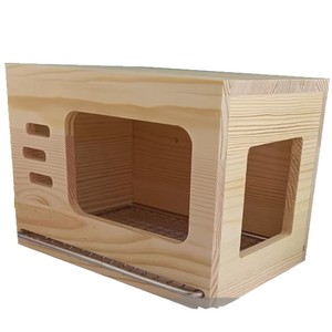 Casa de Verano de Madera con Diseño de Animales, Jaula para Mascotas para Uso Doméstico, Hamaca para Gatos para la Hora de Dormir y Accesorios, Muebles de Jardín para Gatos - Product Image 3