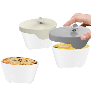 Coupe à œufs en silicone de qualité alimentaire résistant à la chaleur, écologique, compatible lave-vaisselle, avec couvercle, pour cuire les œufs à la vapeur - Product Image 1