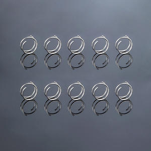 Anillo de <span class=keywords><strong>doble</strong></span> nariz de acero inoxidable a la moda, joyería corporal chapada en oro, patrón de labios, fosa nasal, anillos de aro de tabique falso para boda - Product Image 3