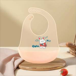 Food Safe Silicone Bib BPA Free <b>Babies</b> Feeding Set Cute Silicone <b>Baby</b> Bibs for <b>Babies</b> & Toddlers - Product Image 3