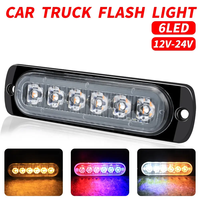 Nouveau phare de camion à LED 6 lumières IP67 18W, lumière stroboscopique rouge 12V