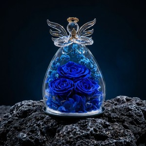 Rosa Eterna di Lusso Silenziosa Sotto Campana di Vetro, Fatta a Mano, con LED, Lunga Durata 3-5 Anni, per Matrimoni e Lauree - Product Image 5