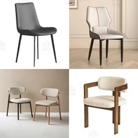 Chaise de salle à manger ZSZM en métal et bois de luxe, ensemble de chaises de salle à manger nordiques en cuir modernes pour table à manger
