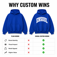 Sweat-shirt à capuche surdimensionné personnalisé pour homme, avec imprimé lettres, en molleton épais double couche, style streetwear