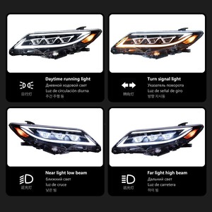 สำหรับ Toyota <span class=keywords><strong>Camry</strong></span> ปี <span class=keywords><strong>2012</strong></span>-2014 ชุดไฟหน้า LED แบบดัดแปลงเลนส์สามชั้น พร้อมไฟวิ่งกลางวันและไฟเลี้ยวแบบไหล - Product Image 4