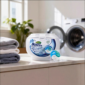 Three-chamber 20g high-cleaning laundry <b>detergent</b> pods, boxed for long-lasting fragrance, softness, mite removal, natural - Product Image 1