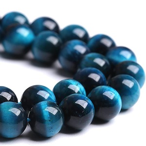 Natürliche 5A Blaue Tigerauge-Perlen Runde Lose Edelsteinperlen für DIY Armband Schmuckherstellung Großhandel Halbfertige Materialien - Product Image 3