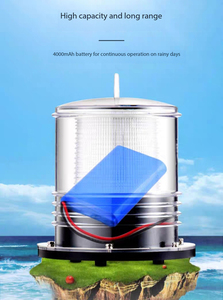 해양용 세 가지 색상(빨강, 흰색, 초록색) 점멸 마스트등 태양광 LED 항해 신호 경고등 - Product Image 5