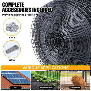 PVC Coated Bird Netting 6in×100ft 1/2" <b>Mesh</b> with Stakes & Washers, Block Birds Squirrels for <b>Garden</b> - Product Image 3