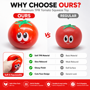 High Quality Hot Selling <b>Fidget</b> Toy Squeeze Toy TPR Tomato Squishy Toys for Children - Product Image 6