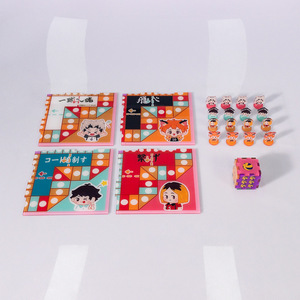 Jeu d'échecs volants en acrylique pour enfants, jouet éducatif avec personnages et dés personnalisables - Product Image 1