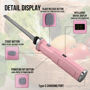 Electric <b>Bread</b> <b>Knife</b> 8V Rechargeable Stainless Steel Blade For Kitchen Baking Camping Cutting - Product Image 3