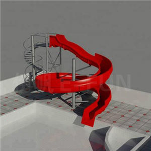 Glissière d'eau en fibre de verre, équipement de jeu pour <span class=keywords><strong>piscine</strong></span> privée de haute qualité - Product Image 3