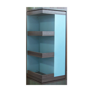 Librería giratoria en forma de boomerang con rotación de 180 grados para la sala de estar, mueble para vinos, almacenamiento creativo y organización. - Product Image 1