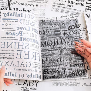 Paquete de 20 Hojas de Pegatinas Autoadhesivas para Cuaderno Speech Zone, Pegatinas de Película Cortada en Inglés - Product Image 1