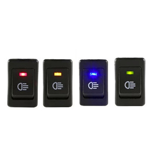 สวิตช์ไฟตัดหมอกแบบกดสำหรับรถยนต์ 12V สีดำ ยี่ห้อ ADT พร้อมชุดสายเชื่อมต่อ - Product Image 1