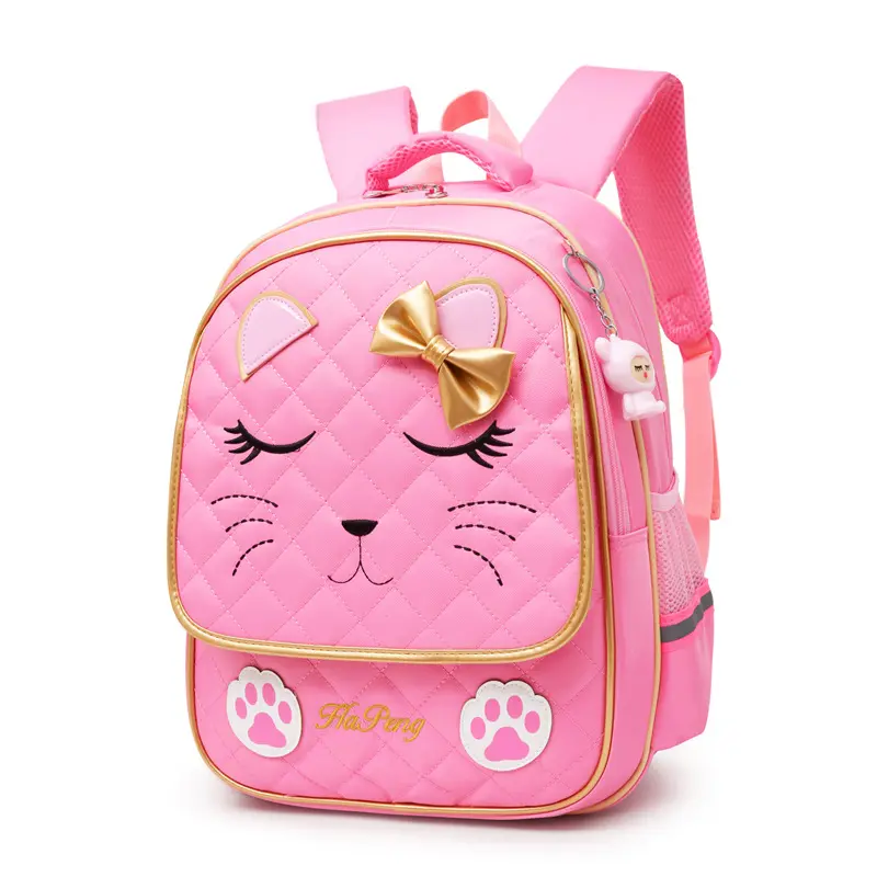 Cartoon Cute Cat School Backpacks for Girls Waterproof Princess Schoolbags Kids Book Bag
