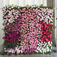 Décoration murale en arche carrée et fournitures, panneau décoratif floral mural, fleurs artificielles roses, orange et blanches, toile de fond murale