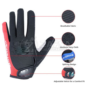Servicio OEM, Guantes de Ciclismo de Cuero de Alta Calidad con Dedos Completos, Color y Logotipo Personalizados para Ejercicio en Gimnasio y Fitness - Product Image 3