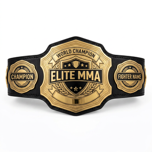 Ceinture de championnat de MMA en cuir véritable World Elite pour le karaté et le taekwondo, respirante, 2,5 kg, taille adulte - Product Image 1