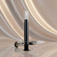 Flacon pompe sans air réutilisable en PETG de 11 ml avec pompe à vide pour cosmétiques, sérum et lotion, sérigraphie