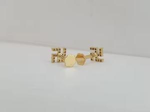 Nouvelles boucles d'oreilles en diamant avec fermoir à vis en or 18 carats, parfaites pour les boutiques de cadeaux de luxe, bijoux - Product Image 2