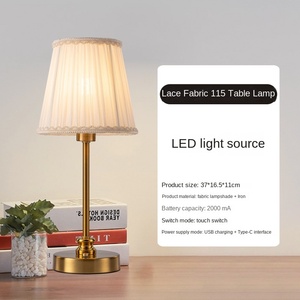 Luxury Cordless Rechargeable LED <strong>Table</strong> <strong>Lamp</strong> with Touch Dimming 3 Color Temperature CCT Metal Shade for Living Room Night Light