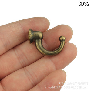 Crochet antique en alliage de zinc 29mm Cd32, crochet décoratif pour armoire, crochet coulissant pour placard, usage général industriel - Product Image 2