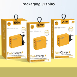 EU/Mỹ/Anh Cắm 120W USB-C Nhanh Chóng Sạc 4 Cổng Điện Thoại Di Động Sạc USB Loại C Bộ Sạc Kép PD Tường Adapter 120W - Product Image 6